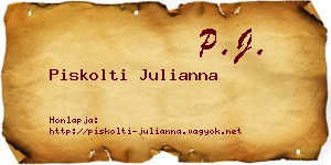 Piskolti Julianna névjegykártya
